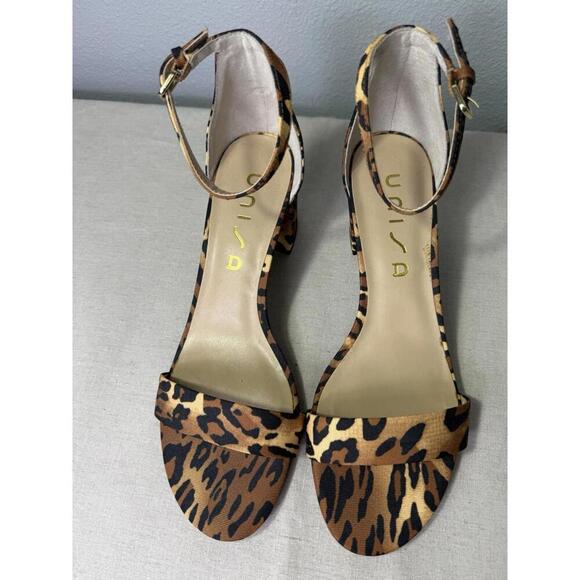 Unisa Women's Shoes Sandals Animal Print Heel Size 8,5M - Picture 3 of 9